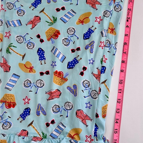 Cuddl Duds Womens Pajama Set - Light Blue with Multicolor Print NWT - Picture 9 of 11